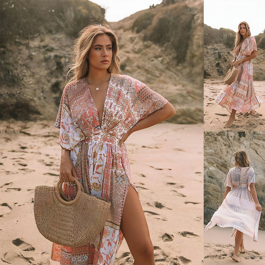Vestido de mujer estampado primaveral a la moda