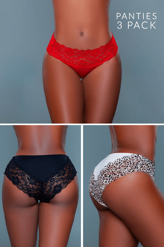 Paquete de 3 braguitas de bikini Arlo