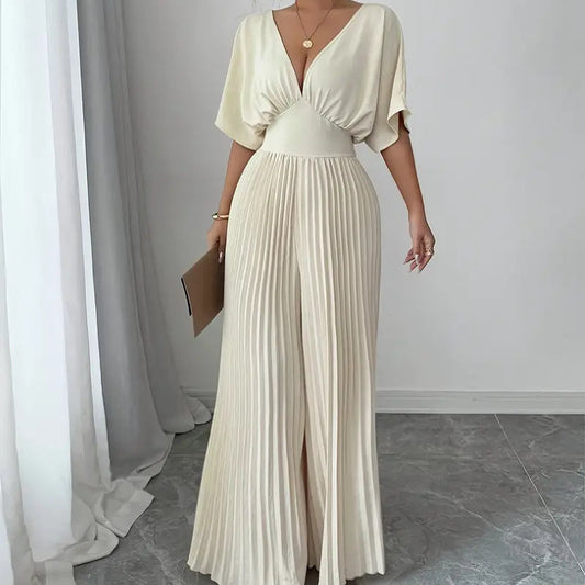 25 Edición – Vestido maxi cruzado con pliegues
