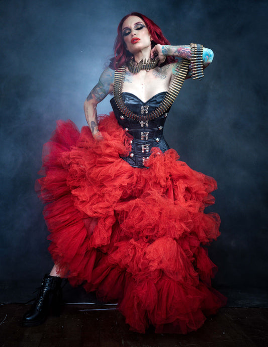 Falda de tul roja Nelle Ombre