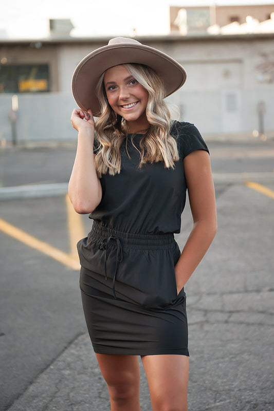 Vestido ligero DOWNTOWN de DT para mujer en negro
